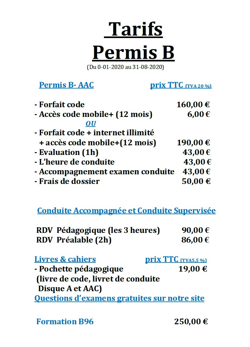 Permis C Tarif - Gina's Blog